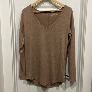 Beige Abercrombie & Fitch Soft A & F Cozy medium Long sleeve Shirt